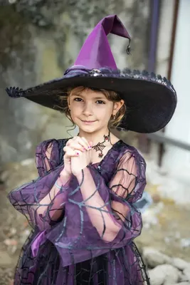 Produktbild von Aufwendiges Hexenkostüm für Kinder von 7-8 Jahren - Die Spinnenhexe Amethyst