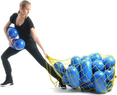 Produktbild von 16 Original Pezzi® Mini Eggbälle + 2 Ballnetze - blau