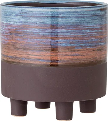 Produktbild von Bloomingville Blumentopf MAES Blau 15 cm Keramik Pflanztopf