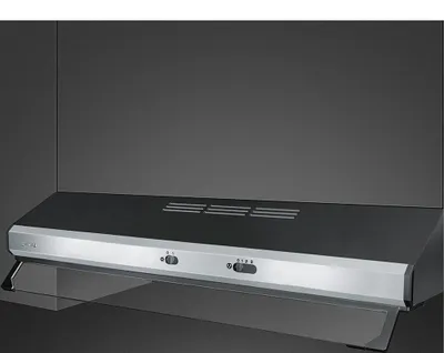 Immagine prodotto di Smeg KSEC91XE3 cappa aspirante Semintegrato (semincassato) Nero, Acciaio inox 305 m³/h C