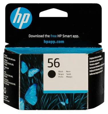 Produktbild von HP 56, Hohe (XL-) Ausbeute, Foto schwarz, Tinte auf Farbstoffbasis, 19 ml, 2 Stück(e), 520 Seiten