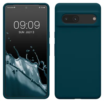 Produktbild von kwmobile Handyhülle für Google Pixel 7 Hülle, für Pixel 7 Case - Hülle Silikon - kabelloses Laden - Petrol matt