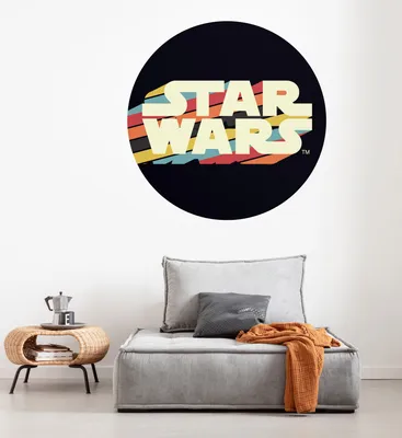 Produktbild von Komar Vlies Fototapete / Wandtattoo selbstklebend - Star Wars Typeface - Größe: 125 x 125 cm (Breite x Höhe) - 1 Teile