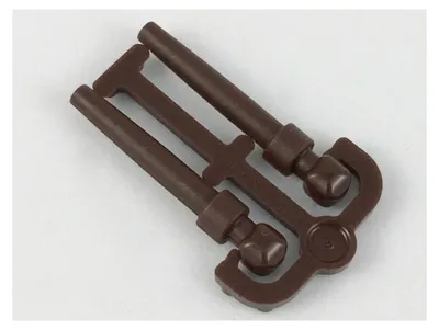 Produktbild von 10x LEGO Minifigur, Zauberstab, 2 auf Gussrahmen (36752) - Dunkelbraun
