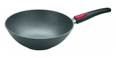 Produktbild von Woll 11030IL Wokpfanne, 30 cm max. Durchmesser, Gusseisen/Gussaluminium, Induktionsherd-geeignet, Antihaftbeschichtung, abnehmbarer Griff