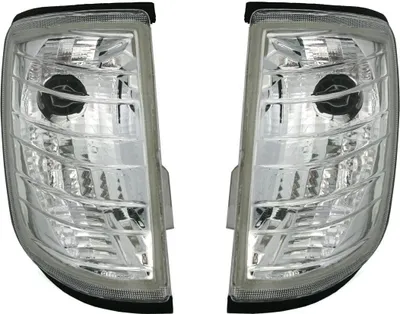 Obrázok produktu pre 2x predné smerovky číre sklo chróm pre Mercedes triedy E W124 od 1984-1995