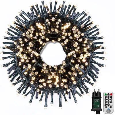 LED-Lichterkette warmweiß 1000 LEDs 20 m IP44 dimmbar