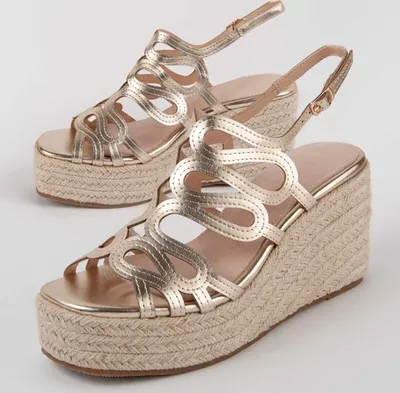 Produktbild von Montevita Keilsandalen Sparto Sandale Salia2 Gold