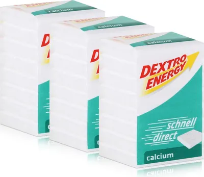 Produktbild von Dextro Energy Traubenzucker Calcium 46g (3er Pack)