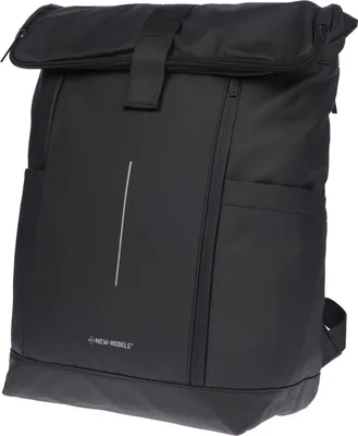 Produktbild von Großer Roll up Rucksack Plane Tasche Fahrradrucksack Kurier Rollup Bag  Schwarz
