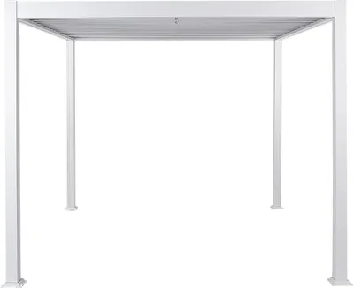 Zdjęcie produktu dla BELIANI Pawilon ogrodowy biały aluminium metalowy 310 x 310 cm altana nowoczesny wygląd industrialny
