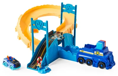 Produktbild von Spin Master 36214 - Paw Patrol Rennstrecken-Set mit Metall-Fahrzeug von Chase