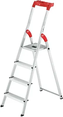 Produktbild von Hailo Alu-Sicherheits-Stehleiter 4-stufig L61 HB
