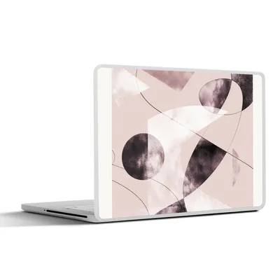 Produktbild von MuchoWow® Laptop Aufkleber Sticker Cover Formen - Pastell - Abstrakt - Schwarz 30x21 cm - Sticker für Laptop - Selbstklebend