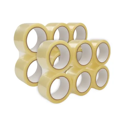 Produktbild von 12x Klebeband 48 mm x 66 m leise abrollend transparent Paketband Packband