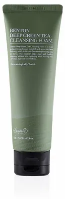 Productafbeelding van BENTON Deep Green Tea Cleansing Foam 120 g. Reinigingsschuim voor het gezicht. Koreaans cosmetica