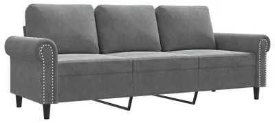 Produktbild von vidaXL 3-Sitzer-Sofa Dunkelgrau 180 cm Samt
