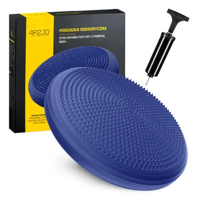 Produktbild von 4FIZJO sensomotorisches Sitzkissen, 33 cm, aus PVC, mit Handpumpe, Dunkelblau