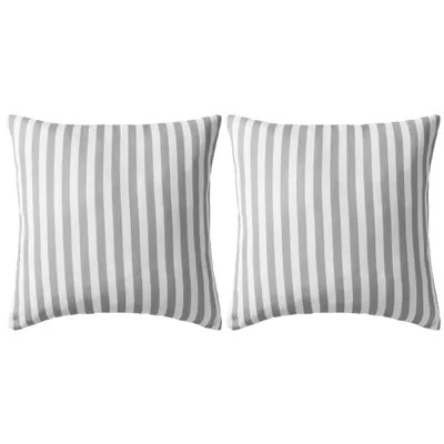 Zdjęcie produktu dla Vidaxl Outdoor -Kissen 45x45 cm gestreiftes grau 2 Stcs
