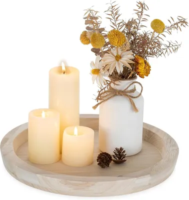 Immagine prodotto di Vassoio decorativo - 28,5 cm - Legno - Stile rustico