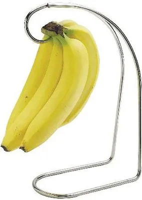 Produktbild von KitchenCraft Bananenständer Metall mit Chromoberfläche, 17,5 x 8,5 x 32 cm