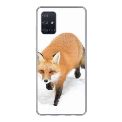 Produktbild von MuchoWow® Handyhülle Schutzhülle Hülle für Samsung Galaxy A51 Fuchs - Schnee - Winter Silikon Softcase Handy Hülle - Schutzabdeckung