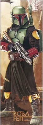 Produktbild von Star Wars Boba Fett Türposter, offiziell lizenziert, Maße 53x158 cm
