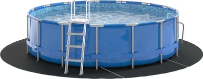 Produktbild von Bodenfolie für Pools Schwarz Ø 396 cm Vliesstoff