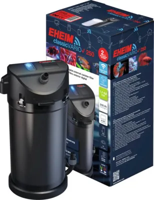Produktbild von Aquarium-Außenfilter EHEIM classicVARIO+e 250 für Aquarien 50 - 250 L, elektronisch über App steuerbar 1,7 - 9,8 W, 510 l/H, Schlauchdurchmesser 12/16