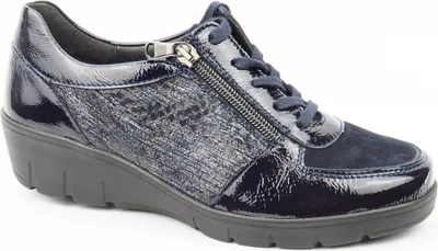 Immagine prodotto di Semler brevetto/pyth. midnight/ocean scarpa da donna con lacci in blu, misura 7