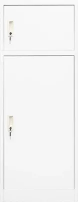 Immagine prodotto di vidaXL Armadio a sella bianco 53x53x140 cm acciaio
