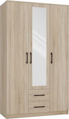Produktbild von Topeshop ROMANA 120 SON L, Eiche, Garderobe, 6 Regale, 3 Tür(en), Eiche, Partikelbord