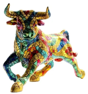 Zdjęcie produktu dla Kolekcja Mosaik Karneval: Figurka byka, 32 cm