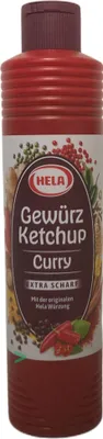 A bottle of Hela Curry Gewürzketchup.