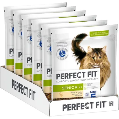 Zdjęcie produktu dla Perfect Fit Senior 7+ 6x750g Sucha Karma Dla Kotów Starszych Z Kurczakiem