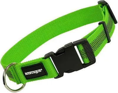 Produktbild von Mystique Gummiertes Halsband 40-50cm 30mm neon grün