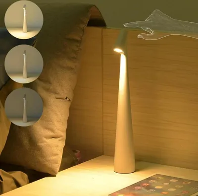 Produktbild von LED-Tischlampe kabellos dimmbar mit Touch Control, LED-Tischlampe Akku, Tischlampe mit Batterie, wiederaufladbare Tischlampe mit USB, tragbare Metall-Tischlampe für den Innenbereich
