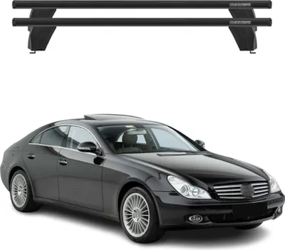 Produktbild von Menabo Dachträger Querträger für Mercedes CLS C219 2004-2010 ABE Alu Schwarz