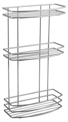 Zdjęcie produktu dla Aqualine Chrom Line - Potrójna półka druciana, chrom 37045