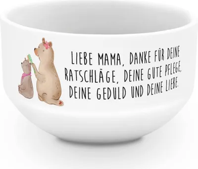 Produktbild von Mr. & Mrs. Panda Schüssel Bär Kind - Weiß - Geschenk, Muttertag, Familie, Mutter, Müslischale, Obstschale, Müsli, Mama, Lustig, dessertschale, reisschale