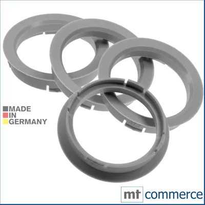 Produktbild von 4X Zentrierringe 63,3 x 54,1 mm Hellgrau Felgen Ringe kompatibel mit Alutec Anzio Rial Toyota Mazda Hyundai u.a.