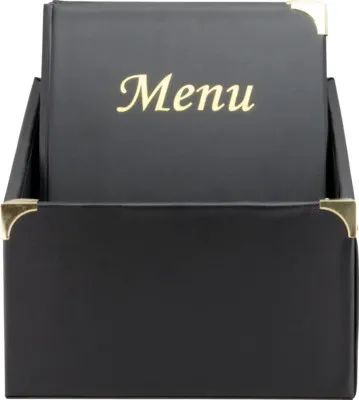 Produktbild von Speisekarten Box Basic DIN A4 schwarz 10 Stk.