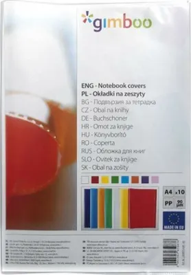 Produktbild von Obaly Na Sešity Zrnité, A4, Pp, Transparentní