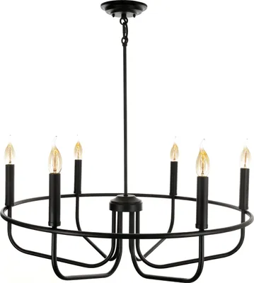 Produktbild von Kronleuchter Crafdeco - Schwarz Modernes Design Elegante Pendelleuchte für Wohnzimmer Esszimmerlampe Büro Stilvolles Hängeleuchte