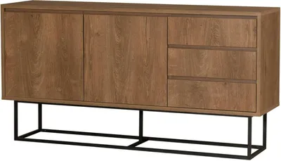 Immagine prodotto di Dmora Consolle Kuwait 36x140x72h cm Nero, 4 Vani un Ripiano