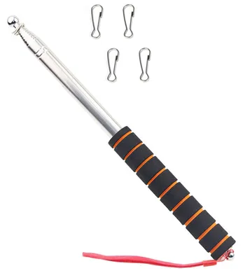 Productafbeelding van Telescoop vlaggenmast 2,5m met 4 clips voor buitengebruik
