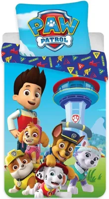 Produktbild von Baby Bettwäsche Set 2tlg. Paw Patrol 100% Baumwolle 100x135 cm, 40x60 cm, Baumwolle