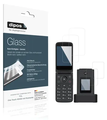 Image de 2x Protection ecrán pour TCL One Touch 4043D mit Rückseite Verre souple Film Protecteur 9H dipos