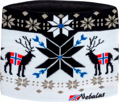 Produktbild von Nebulus Loop Norweger Strickschal TUBE, Norweger-Strickschal , warmer & kuscheliger Schal , P6140 - Uni, weiß-schwarz, onesize