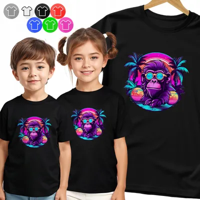 Immagine prodotto di Maglietta per bambini - Occhiali neon Monkey Palms per bambino - Xxs